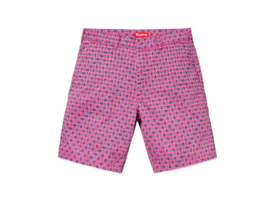 Supreme Work Short (19SS) "Magenta Foulard"