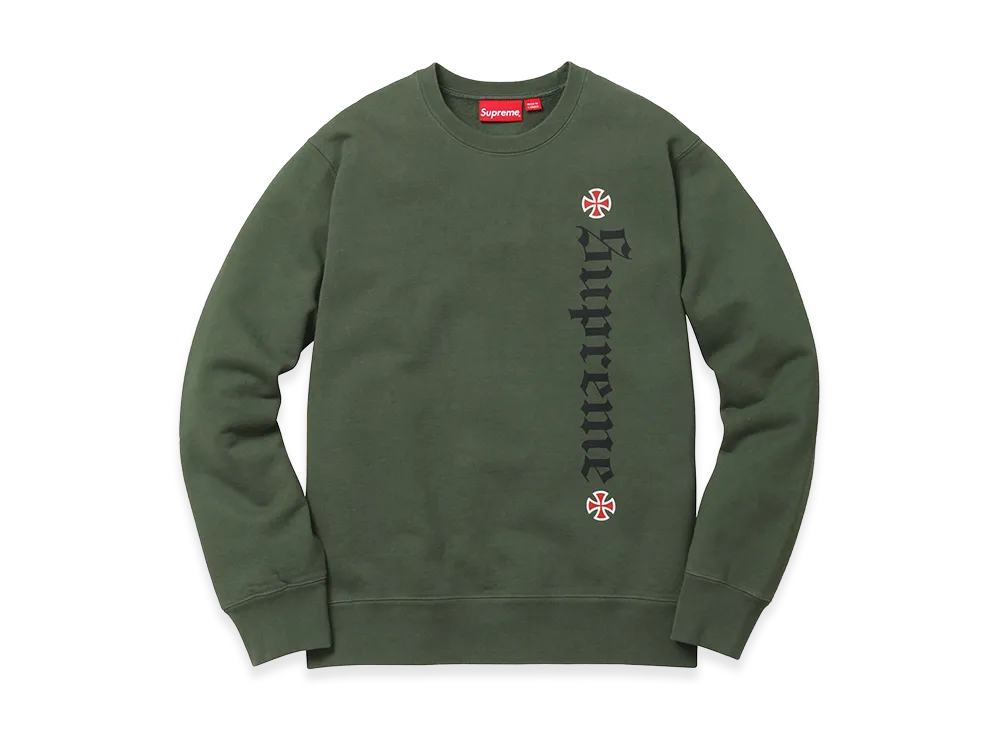 Supreme x Independent Fuck The Rest Crewneck (17FW) "Olive Green"