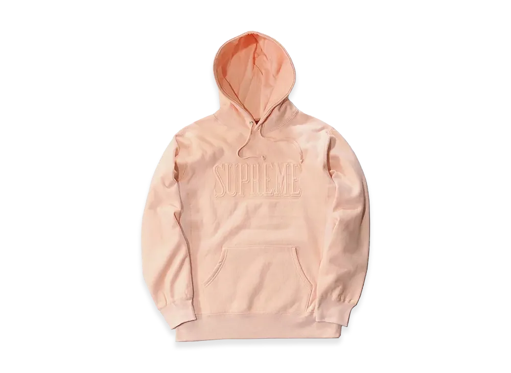 Supreme Embroidered Outline Hooded Sweatshirt (16FW) "Pink"