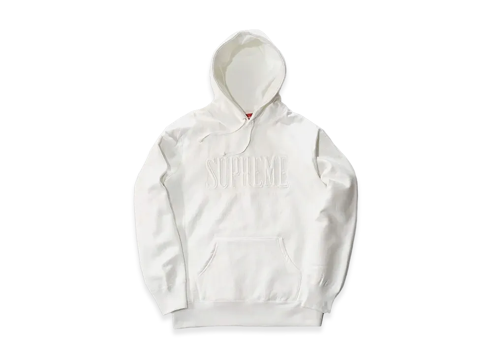 Supreme Embroidered Outline Hooded Sweatshirt (16FW) "White"