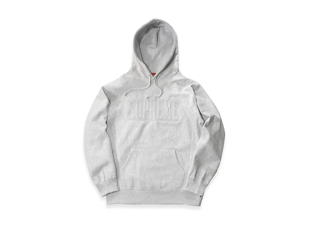Supreme Embroidered Outline Hooded Sweatshirt (16FW) "Gray"