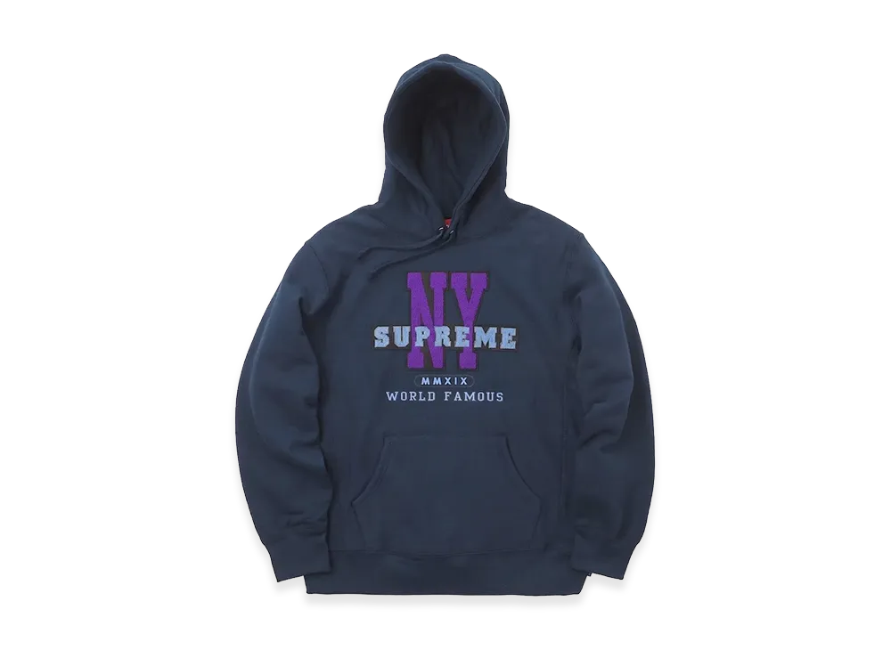 Supreme NY Hooded Sweatshirt (19FW) "Navy"