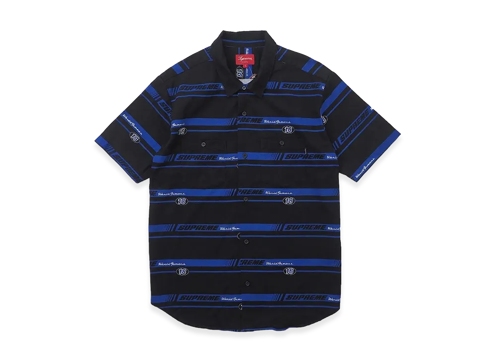 Supreme Striped Racing Work Shirt (18FW) "Black"