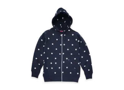 Supreme Star Zip Up Hoodie "Navy"