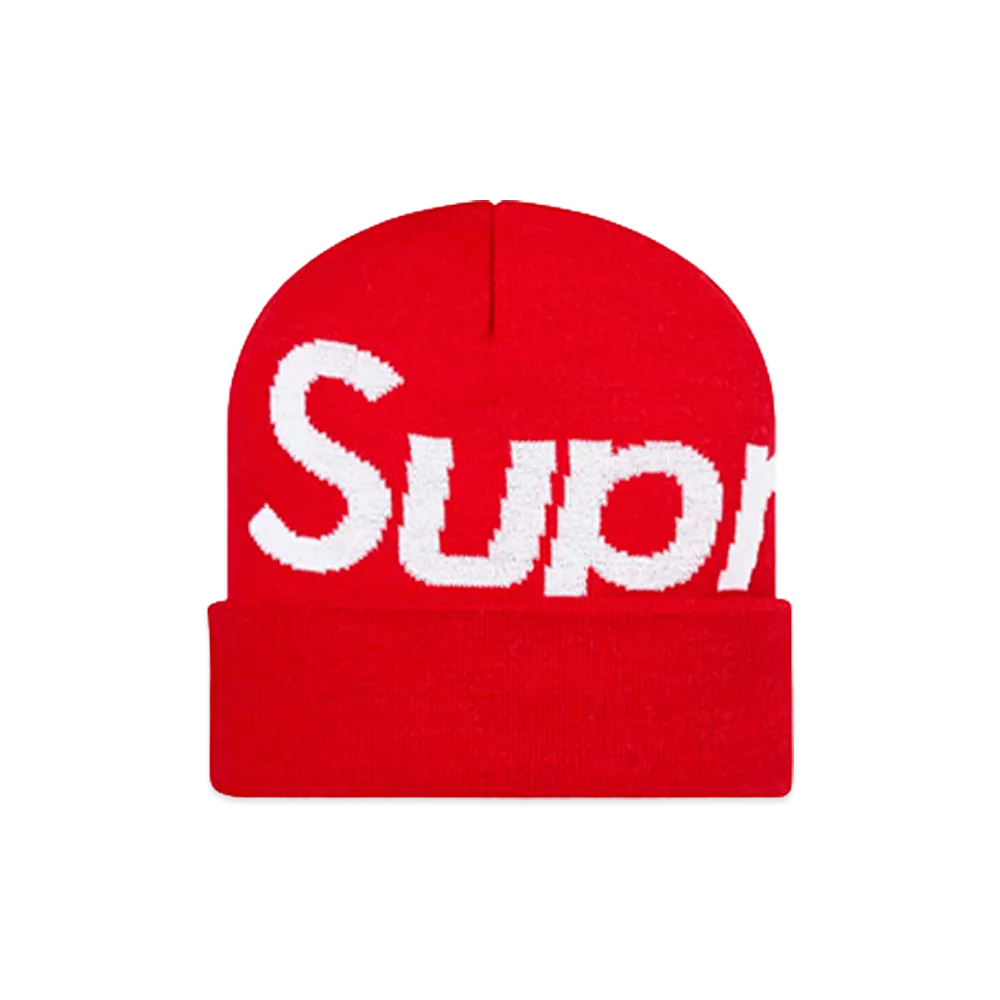 Supreme Big Logo Beanie (12FW) "Red Heather"