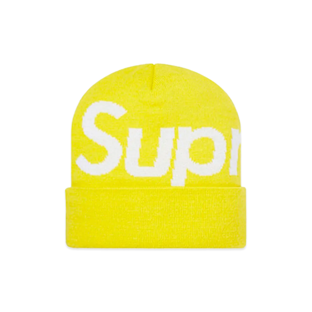 Supreme Big Logo Beanie (12FW) "Yellow Heather"