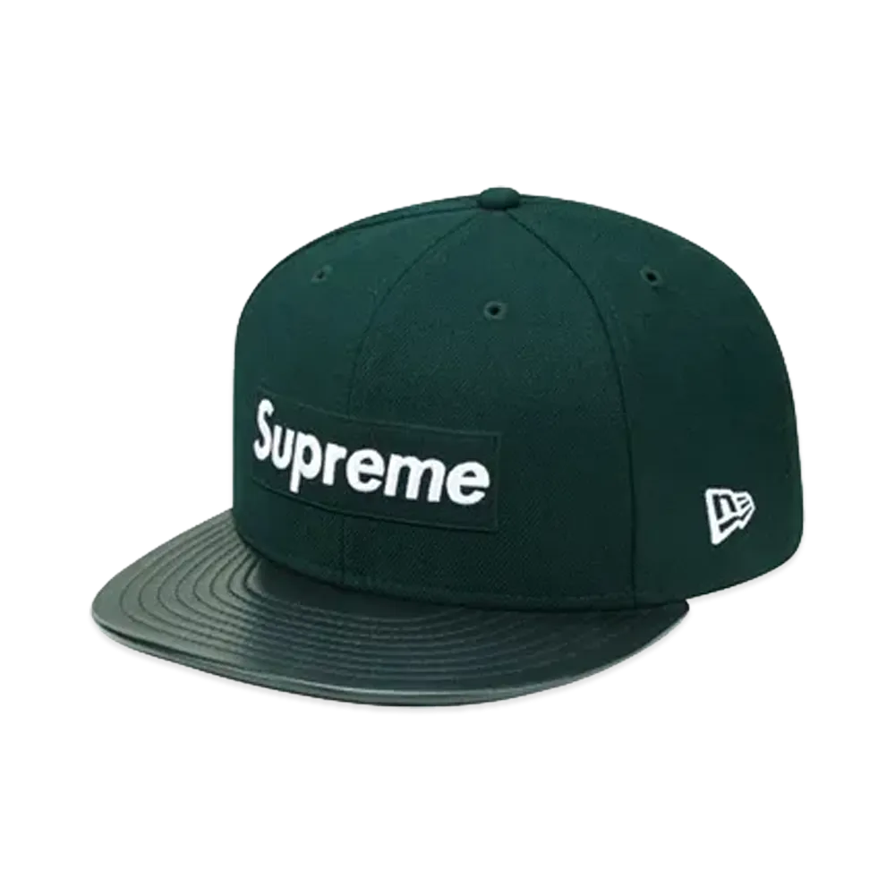 Supreme Leather Visor New Era "Dark Green"