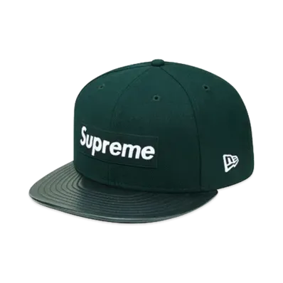Supreme Leather Visor New Era "Dark Green"
