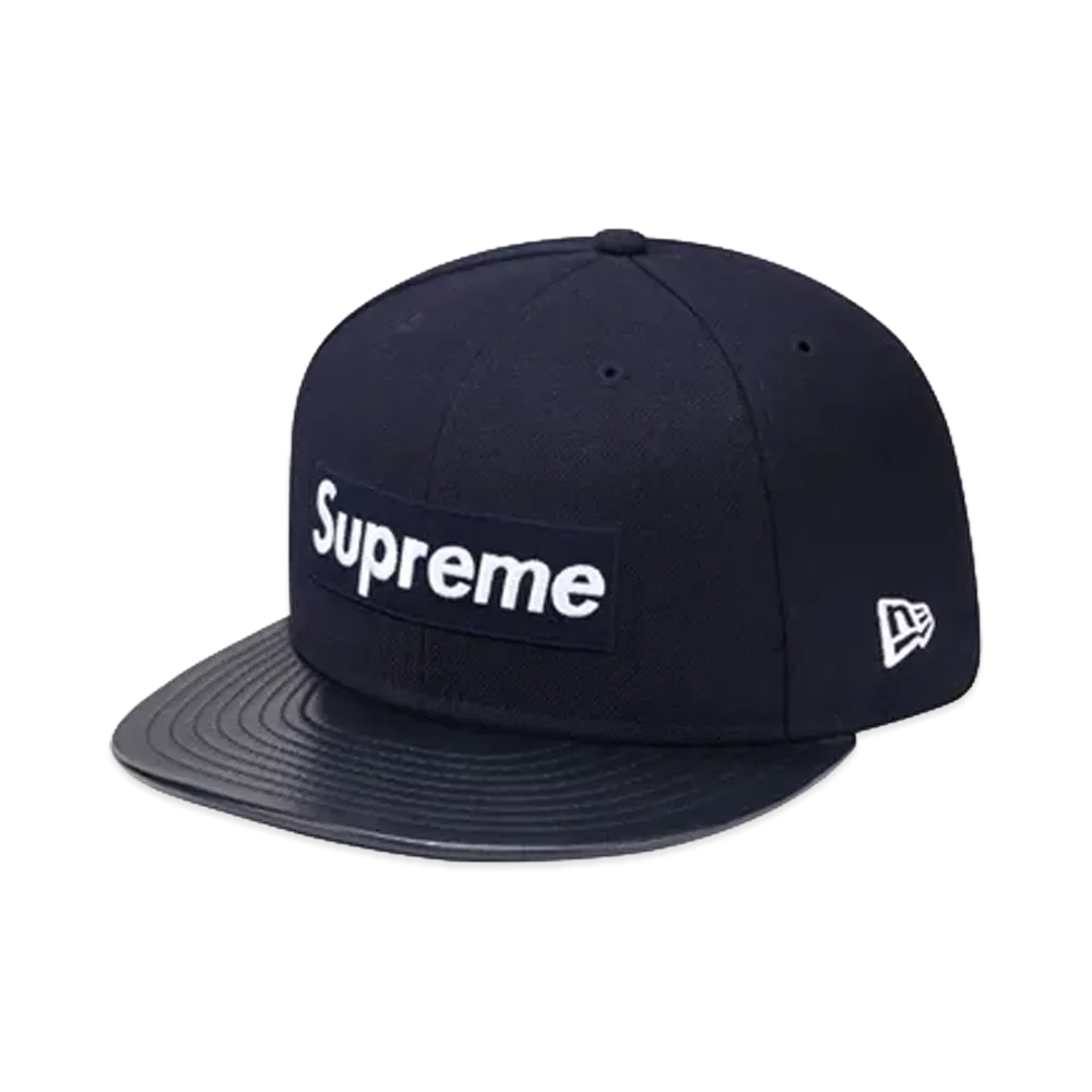 Supreme Leather Visor New Era "Navy"