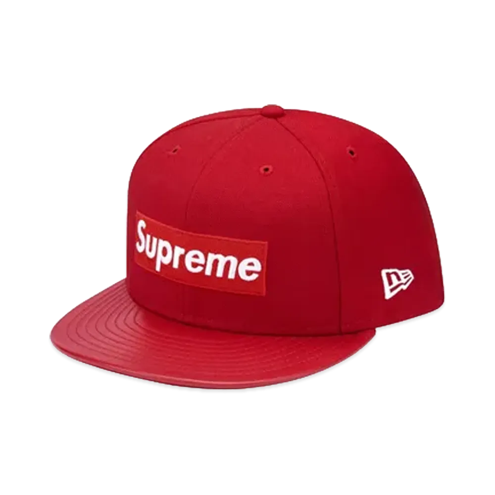 Supreme Leather Visor New Era "Red"