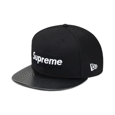 Supreme Leather Visor New Era "Black"