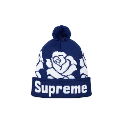 Supreme Rose Beanie "Navy"
