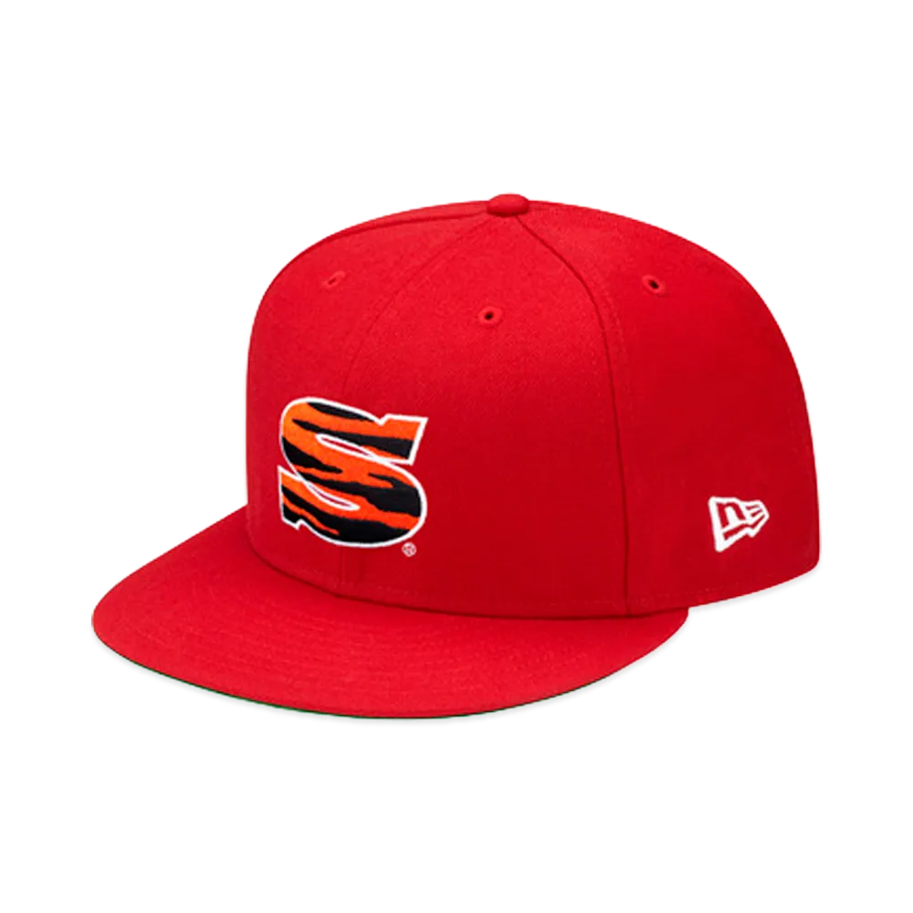 Supreme Zebra Stripe New Era "Red"