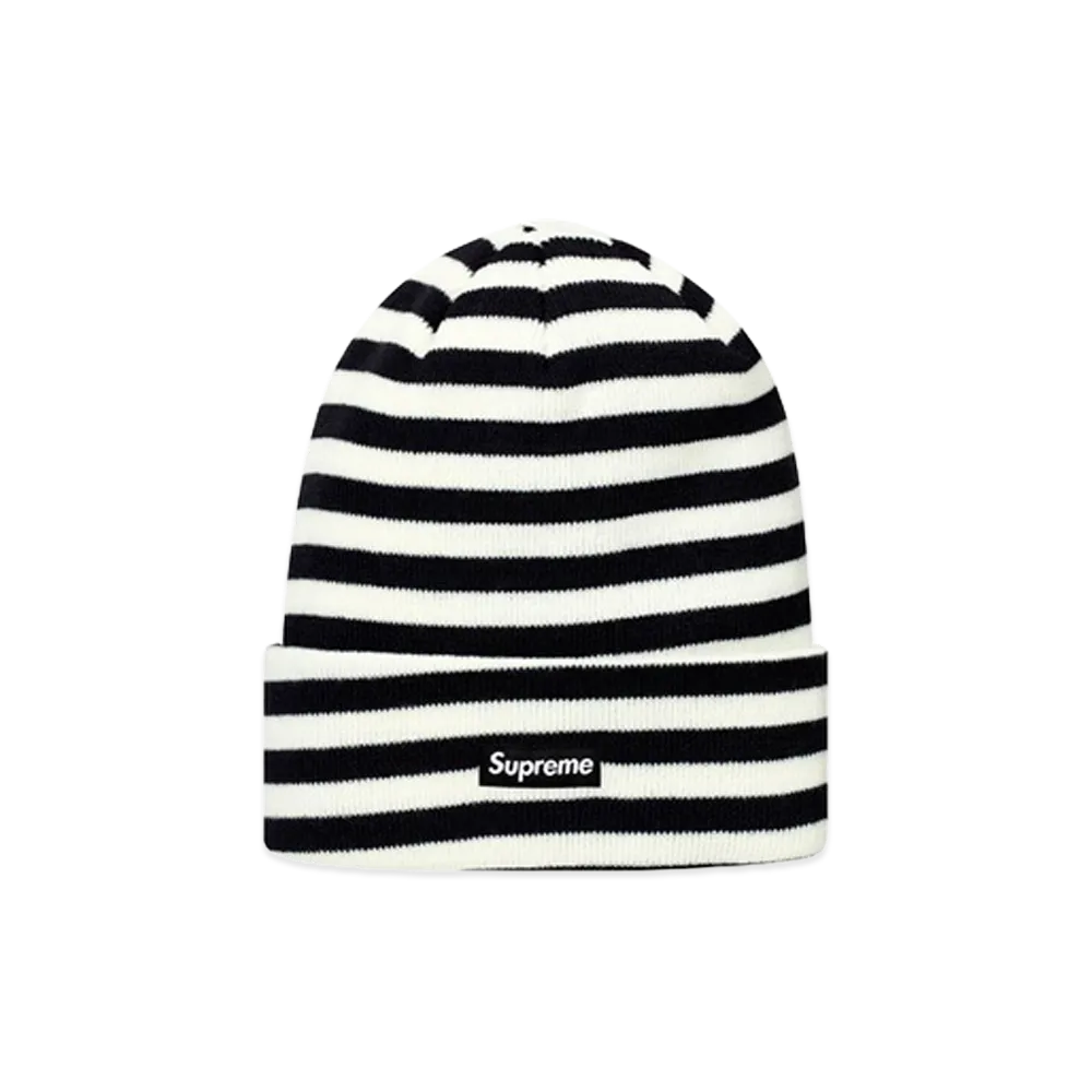Supreme Stripe Beanie "White"