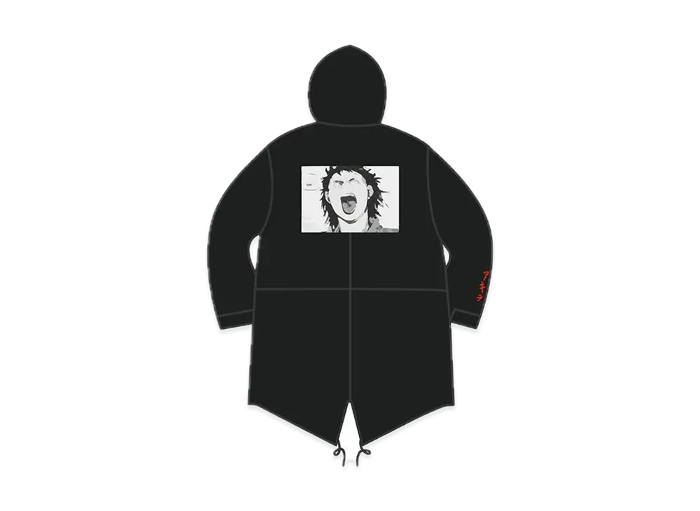 シュプリーム アキラ フィッシュテイル パーカー "ブラック"