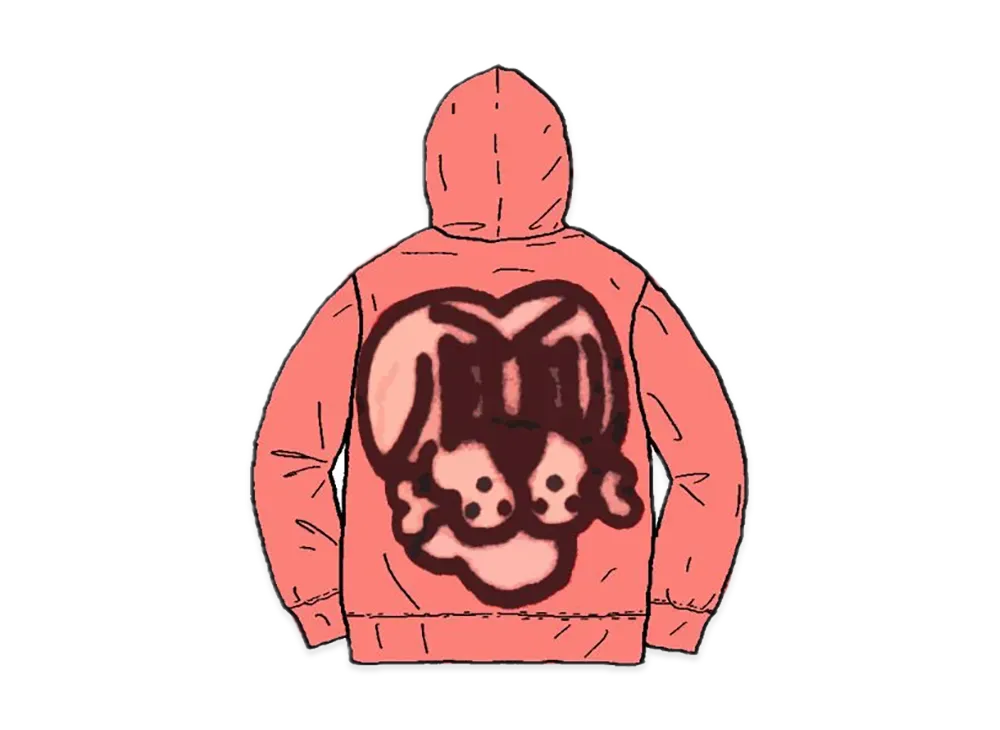 Supreme Bone Zip Up Sweatshirt "pink"