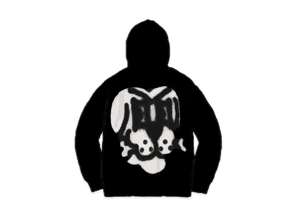 シュプリーム ボーン ジップ アップ スウェットシャツ "ブラック"