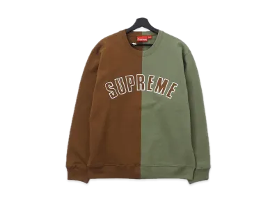 Supreme Split Crewneck Sweatshirt "Brown"