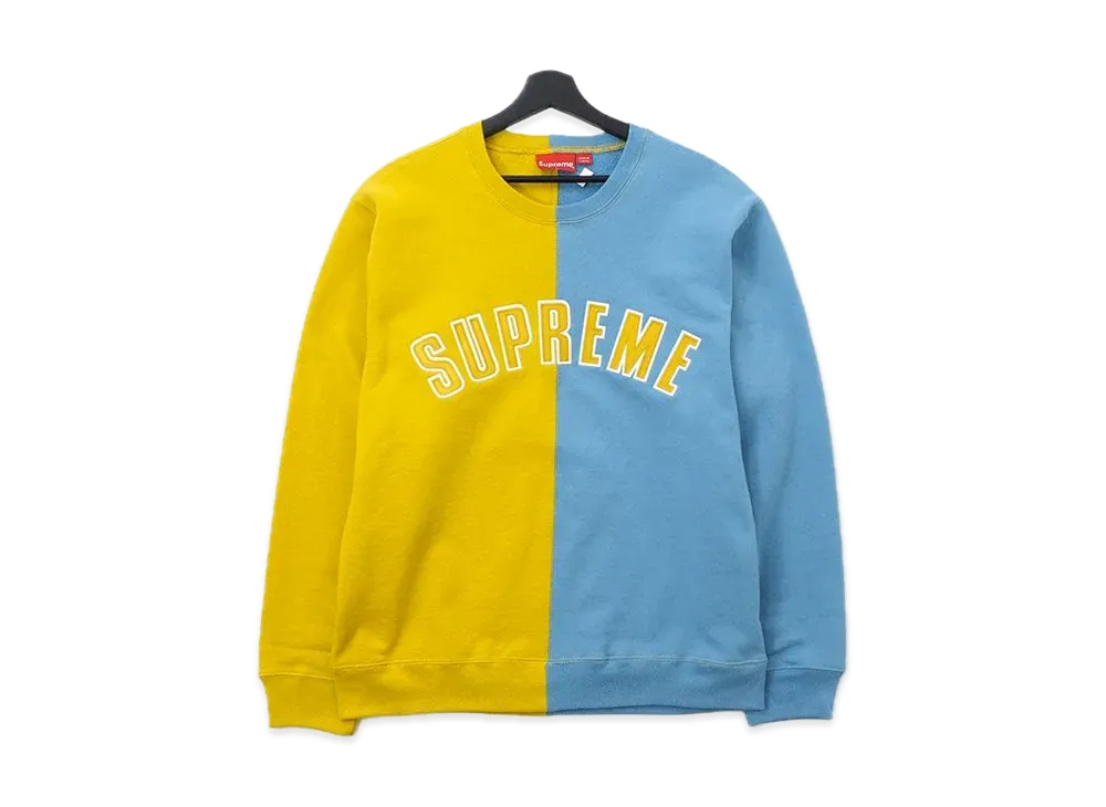 Supreme Split Crewneck Sweatshirt "Yellow"