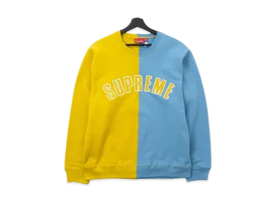 Supreme Split Crewneck Sweatshirt "Yellow"