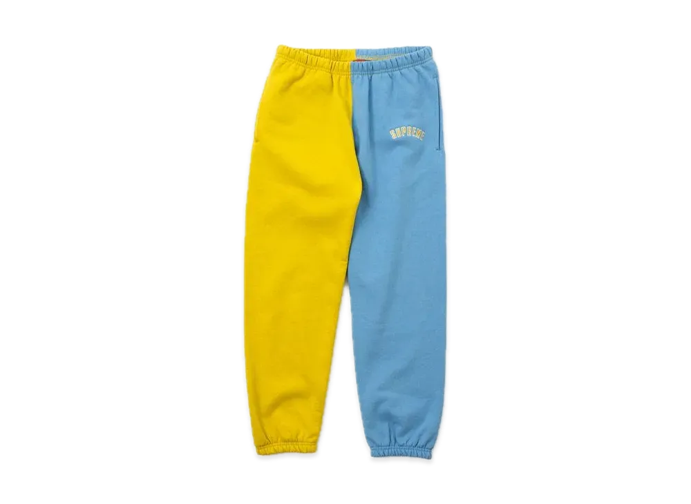 シュプリーム スプリット スウェットボトムス "イエロー"