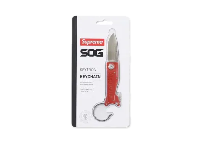 Supreme x SOG KeyTron Folding Knife "Red"