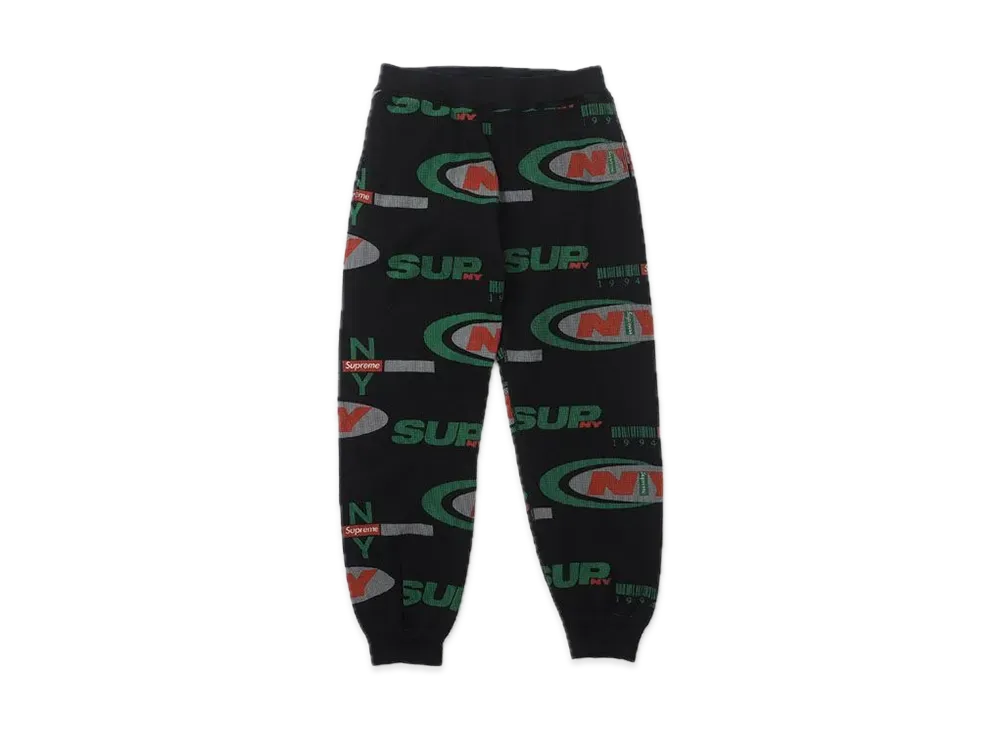 Supreme NY Waffle Thermal Pant "Black"