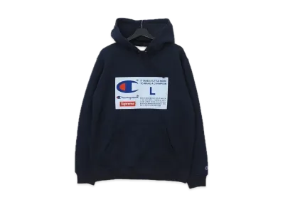 Supreme / Champion® Label Hooded Sweatshirt "navy"