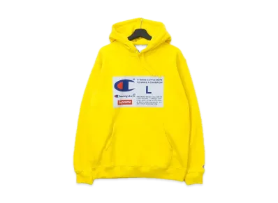 Supreme / Champion® Label Hooded Sweatshirt "Yellow"