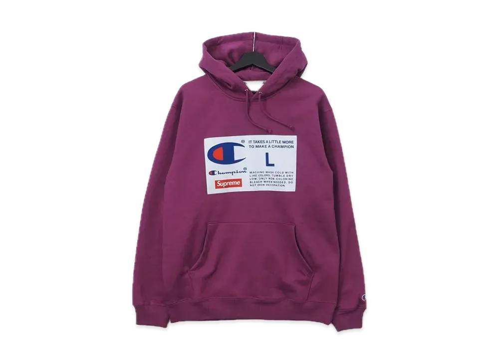 Supreme / Champion® Label Hooded Sweatshirt "Purple"