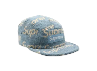 Supreme / Harris Tweed® Camp Cap "Blue"