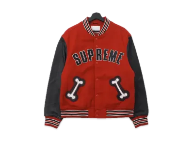 Supreme Bone Varsity Jacket "Red"