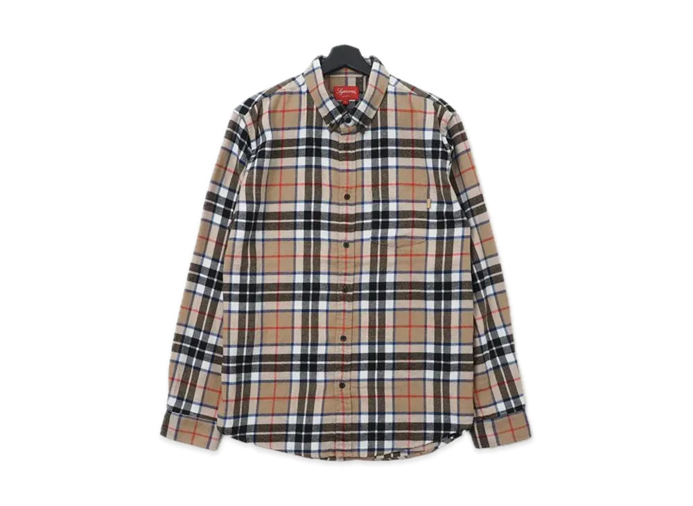 Supreme Tartan L/S Flannel Shirt "Tan"