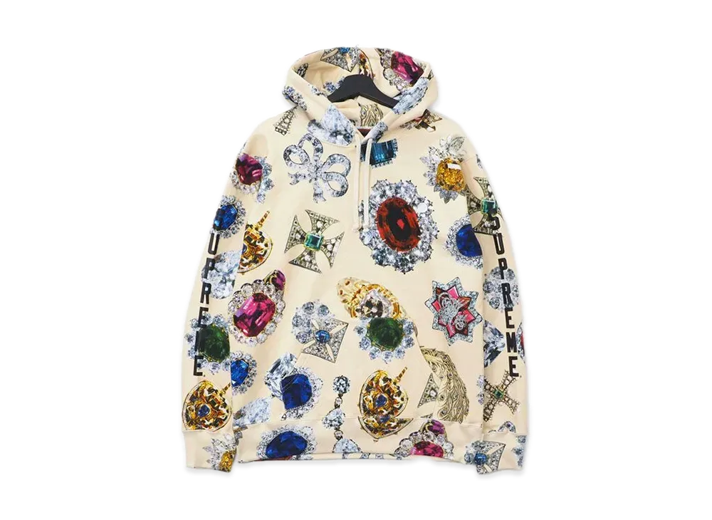 Supreme Jewels Hooded Sweatshirt "Ivory"