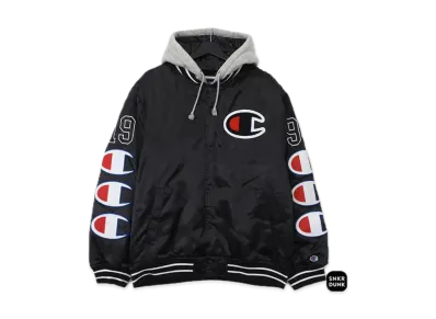 Supreme / Champion® Hooded Satin Varsity Jacket Supreme / Champion® Hooded Satin Varsity Jacket