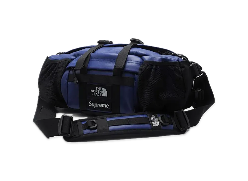 シュプリーム x ザノースフェイス レザー マウンテン ウエスト バッグ "ロイヤル"