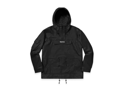 Supreme Leather Anorak Jacket "Black"