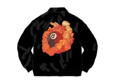 Supreme / Martin Wong Schott 8-Ball Leather Varsity Jacket "Black"