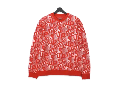 Supreme Scatter Text Crewneck "Red"
