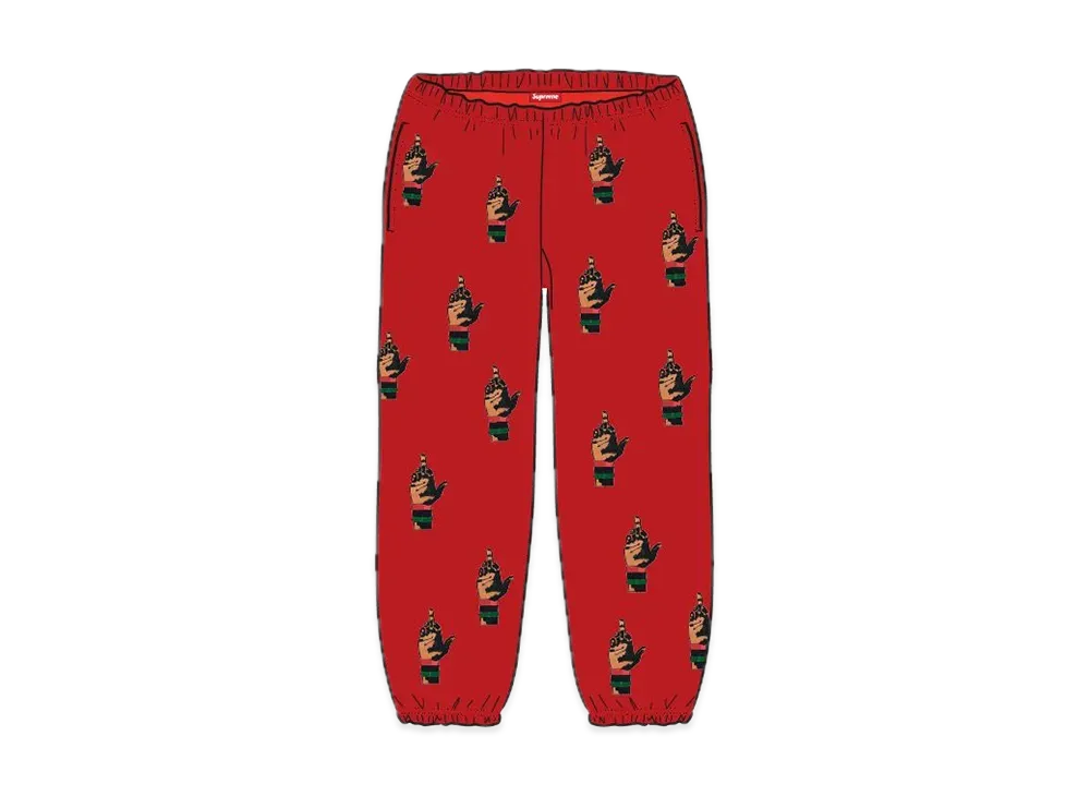 Supreme / dead prez RBG Embroidered Sweatpant "Red"