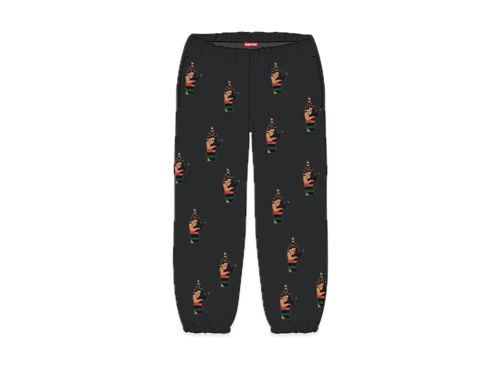 Supreme x dead prez RBG Embroidered Sweatpant "Black"
