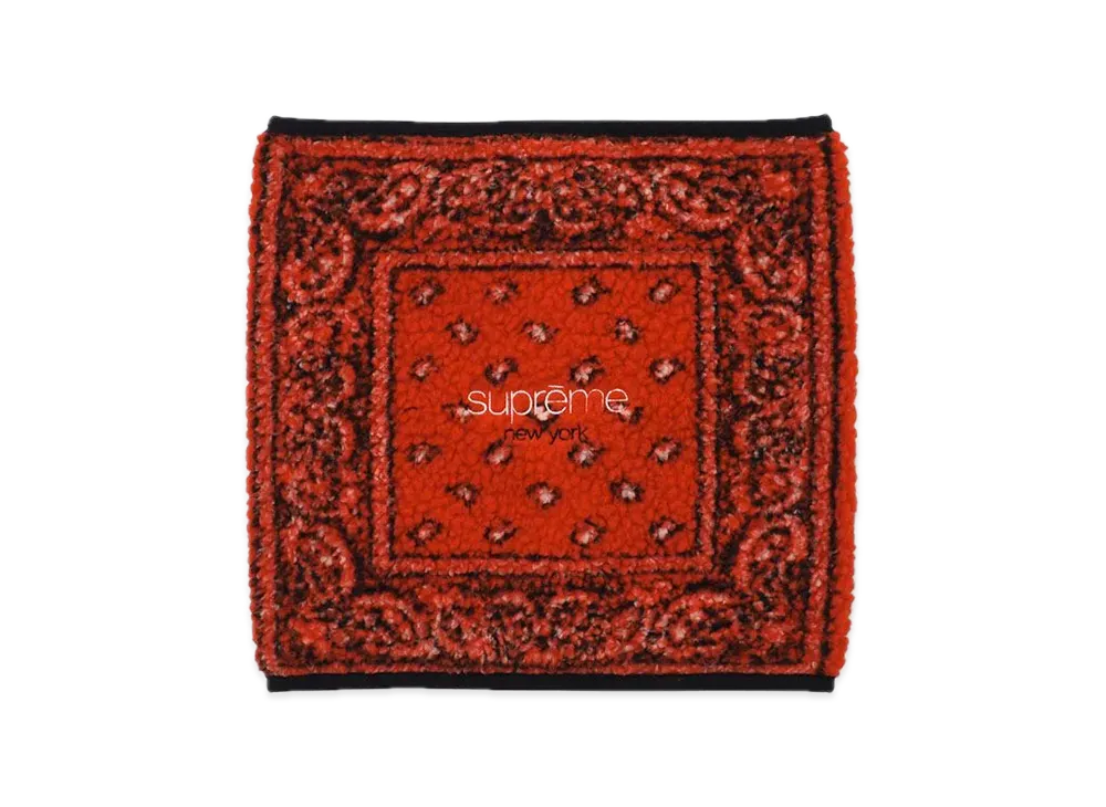 Supreme Bandana Fleece Neck Gaiter "Red"