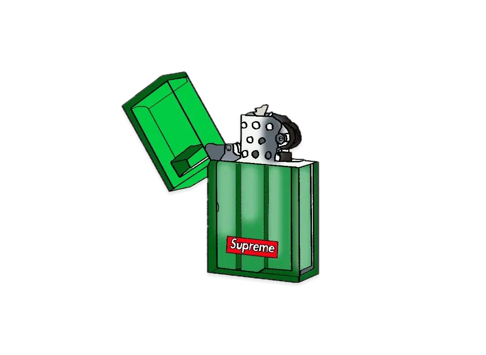 Supreme Tsubota Pearl Hard Edge Lighter "Green"