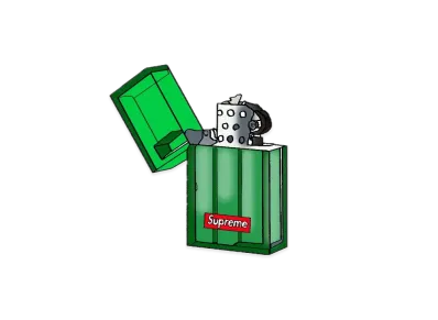 Supreme Tsubota Pearl Hard Edge Lighter "Green"