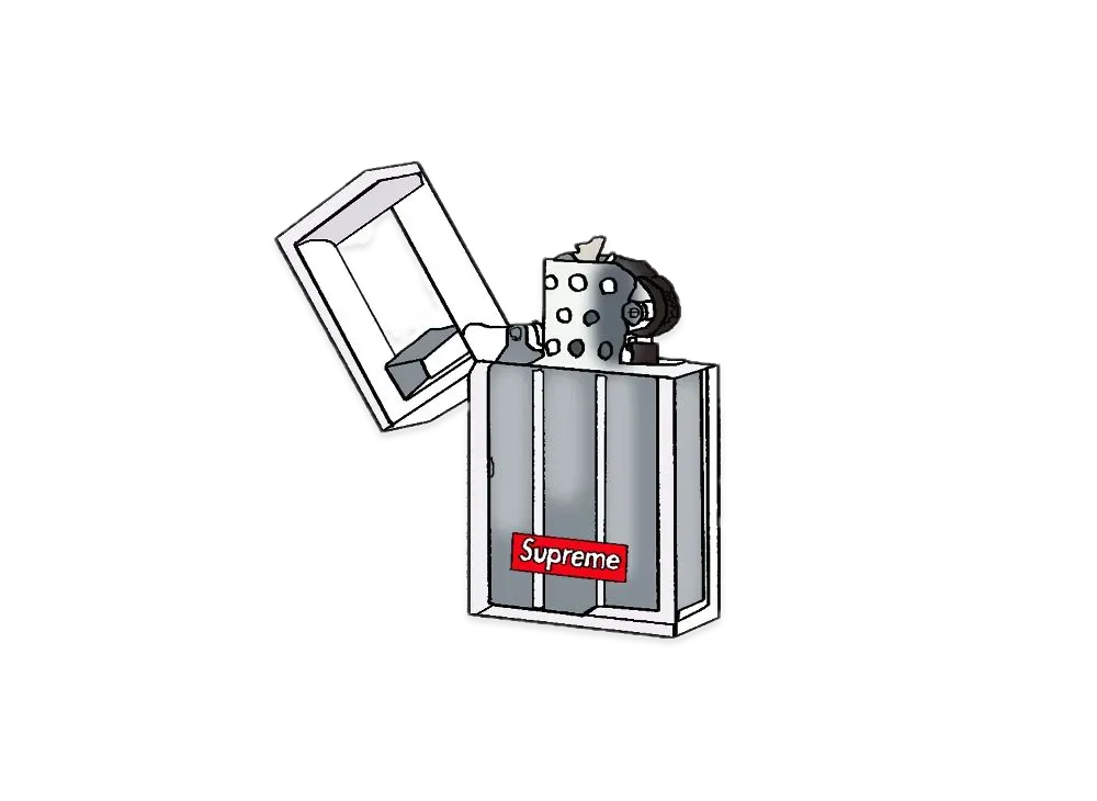 Supreme Tsubota Pearl Hard Edge Lighter "Clear"
