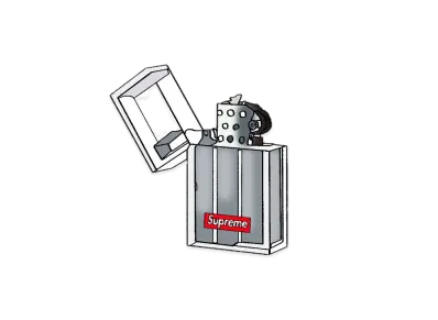 Supreme Tsubota Pearl Hard Edge Lighter "Clear"