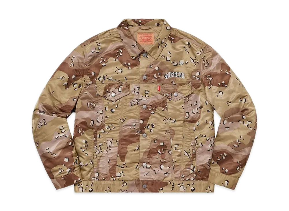 Supreme x LEVI'S Nylon Trucker Jacket "Chocolate Chip Camo"