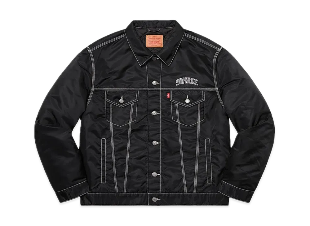 Supreme x LEVI'S Nylon Trucker Jacket "Black"