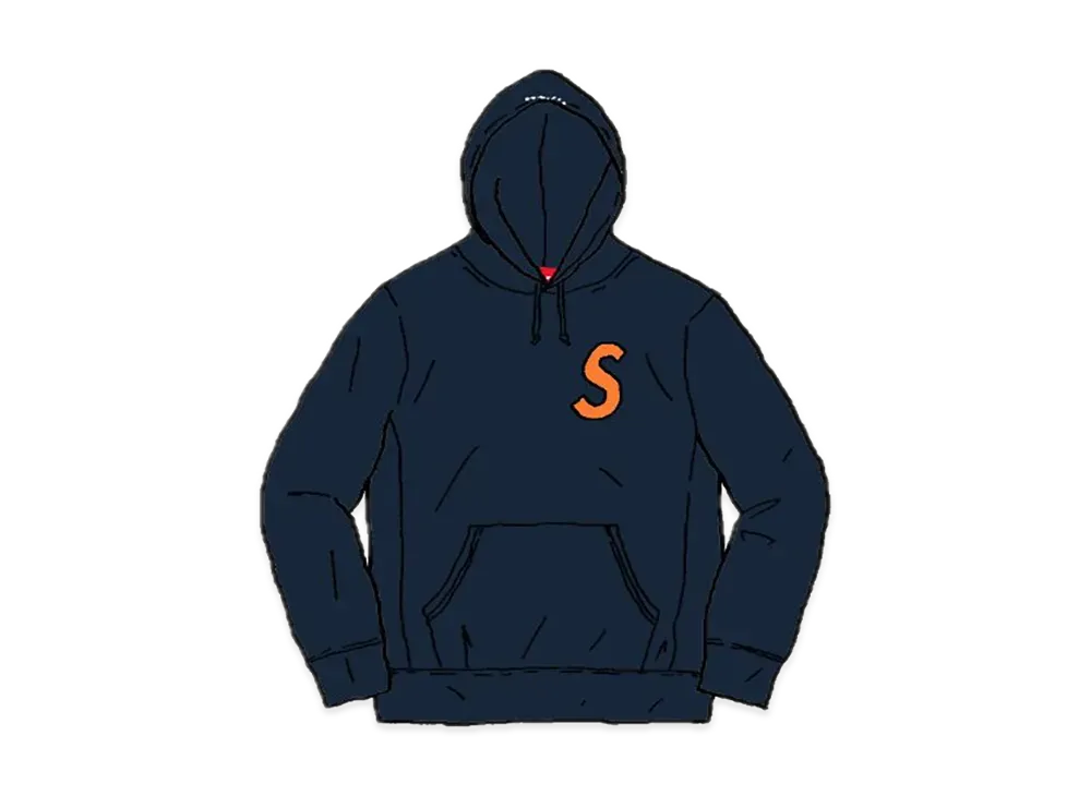 Supreme S Logo Hooded Sweatshirt "Navy" (19FW)