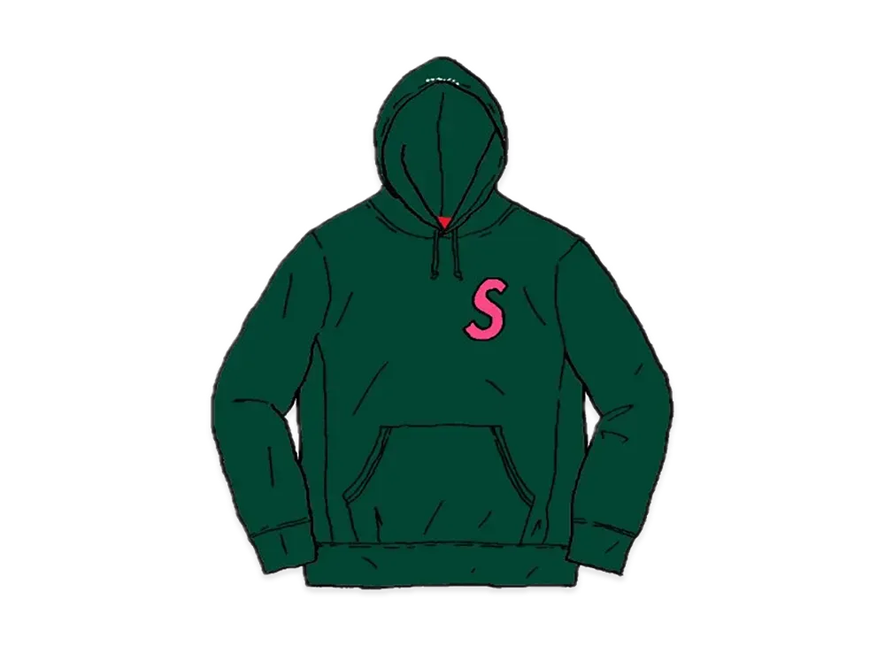 Supreme S Logo Hooded Sweatshirt "Green" (19FW)